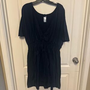 Swimsuits For All Navy V-Neck Coverup - 2XL